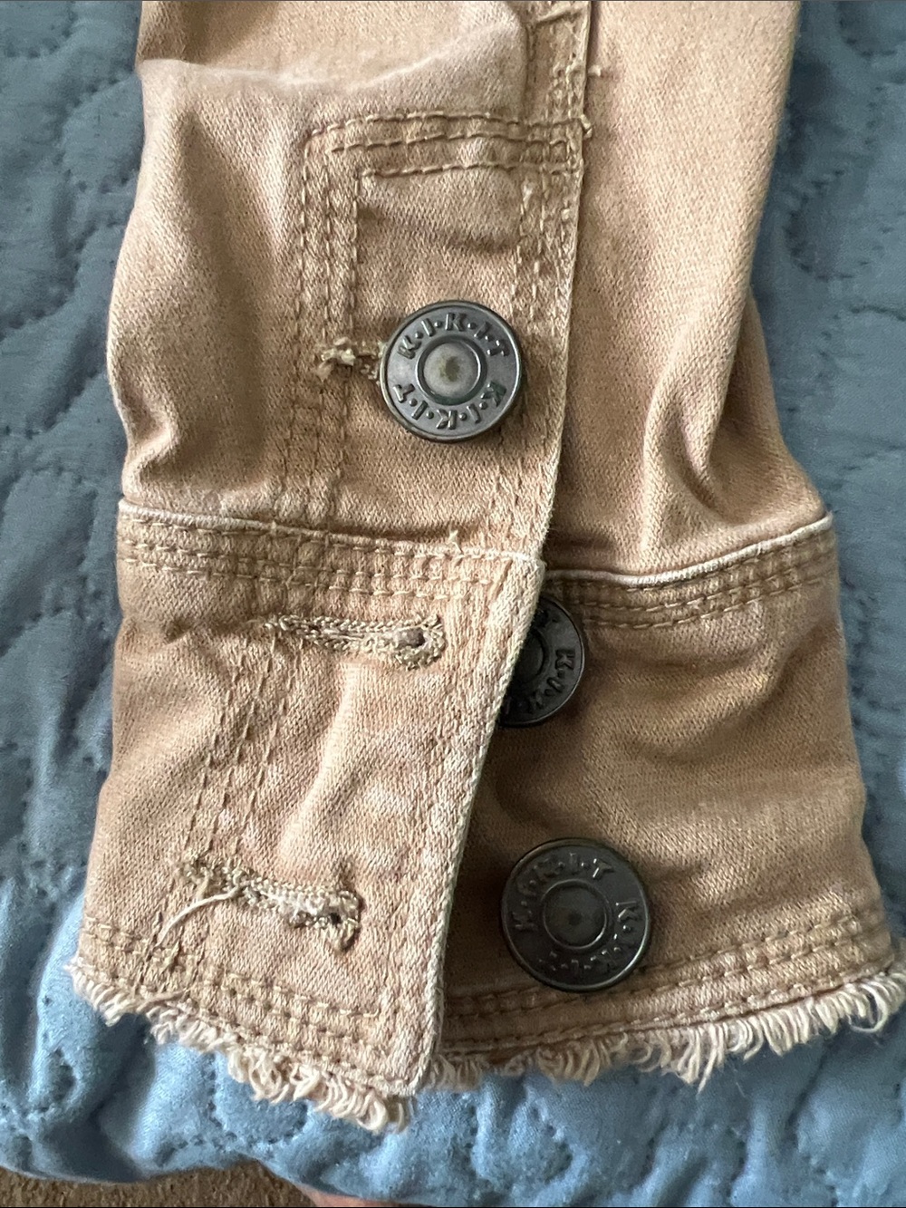 Cotton Jean Jacket in Khaki - Unbranded - Picture 6 of 7